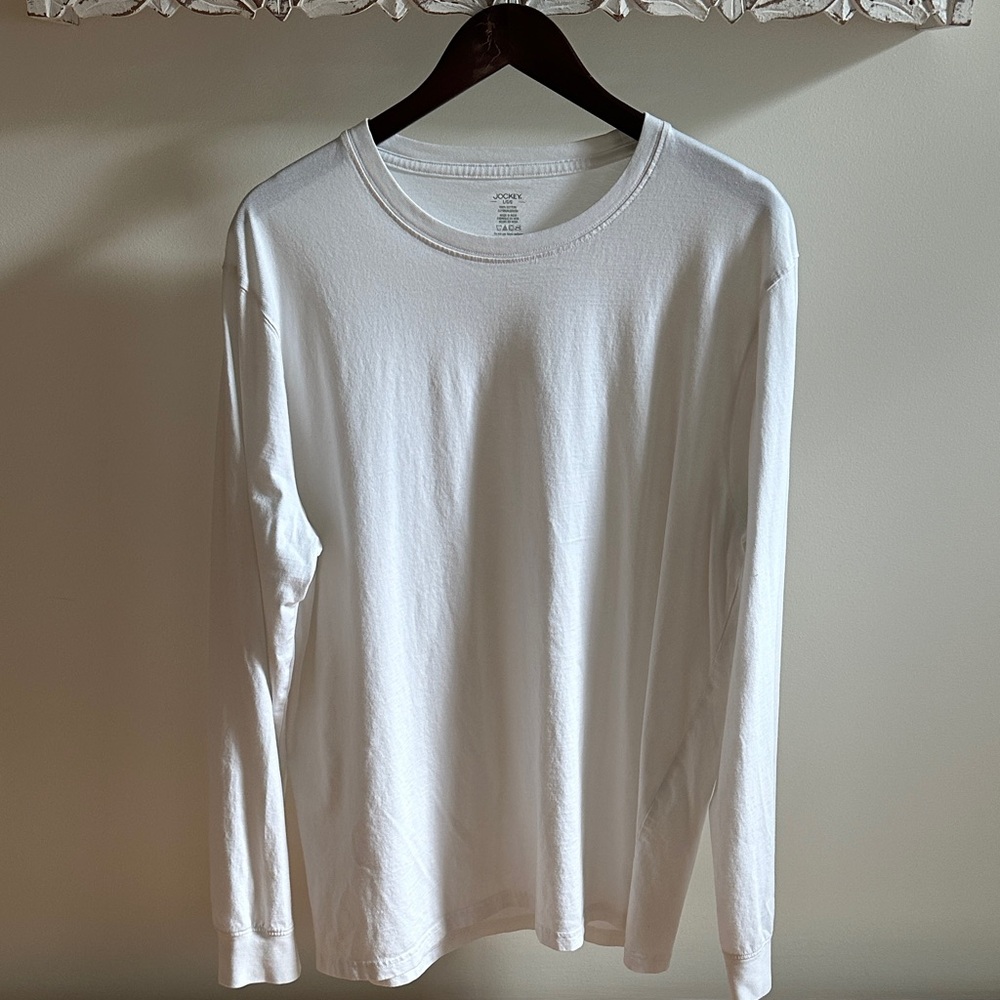 Jockey Men's White Long Sleeve Tee